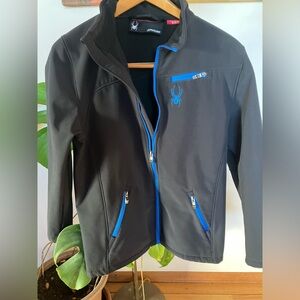 Spyder Boys Black/Blue Jacket | Size XL 18/20